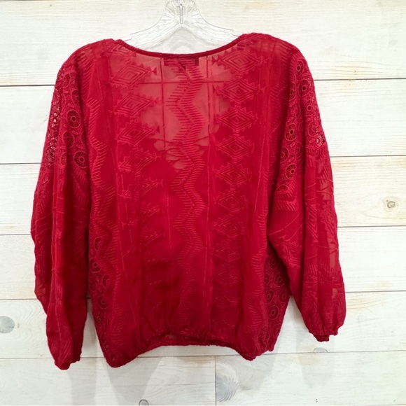 Sanctuary Cheyenne Lace Inset boho Embroidered top  ❤️ - Picture 6 of 7